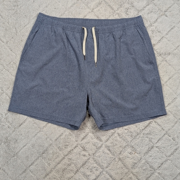Fair Harbor Shorts Mens 3XL Blue Denim The One Lined Training Travel Swim 6” - Picture 1 of 8